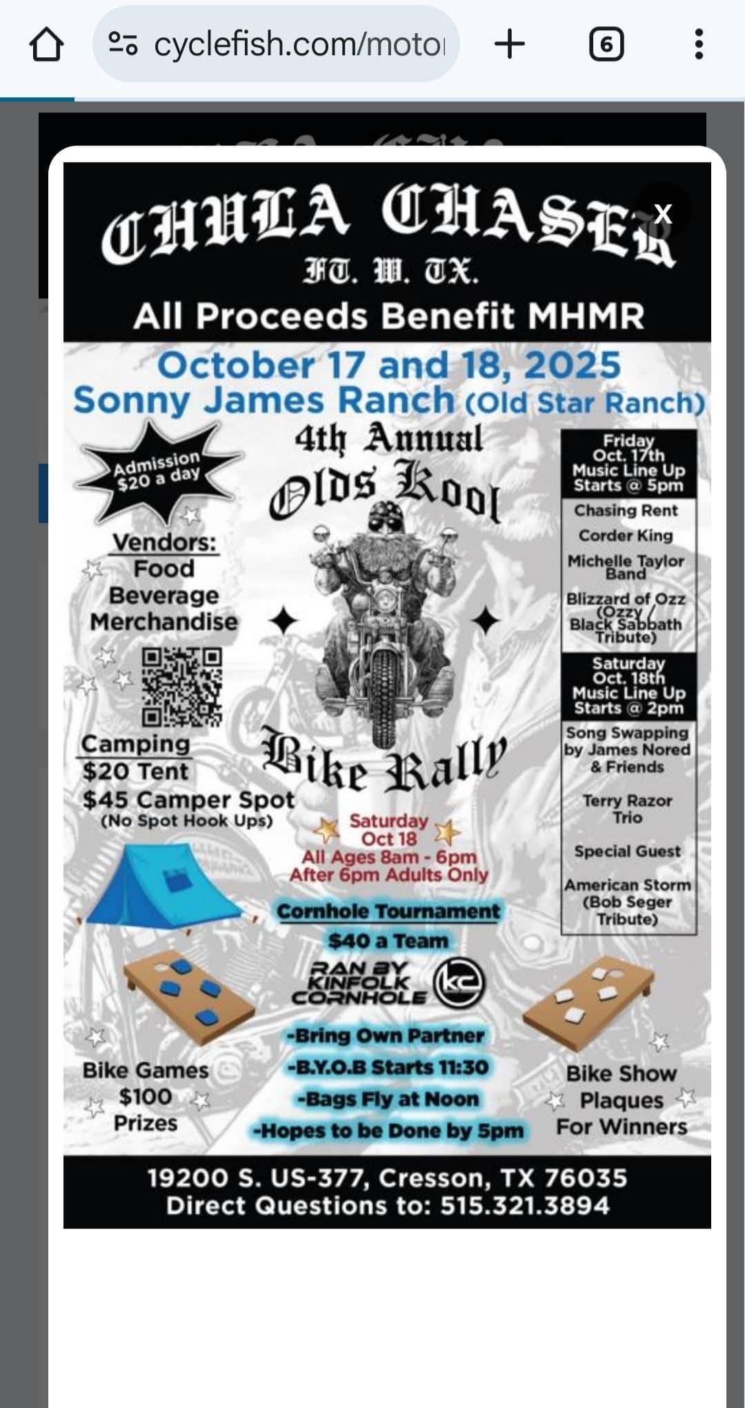 Chula Chasers 4th Annual Olds Kool Bike Rally